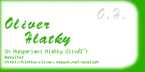 oliver hlatky business card